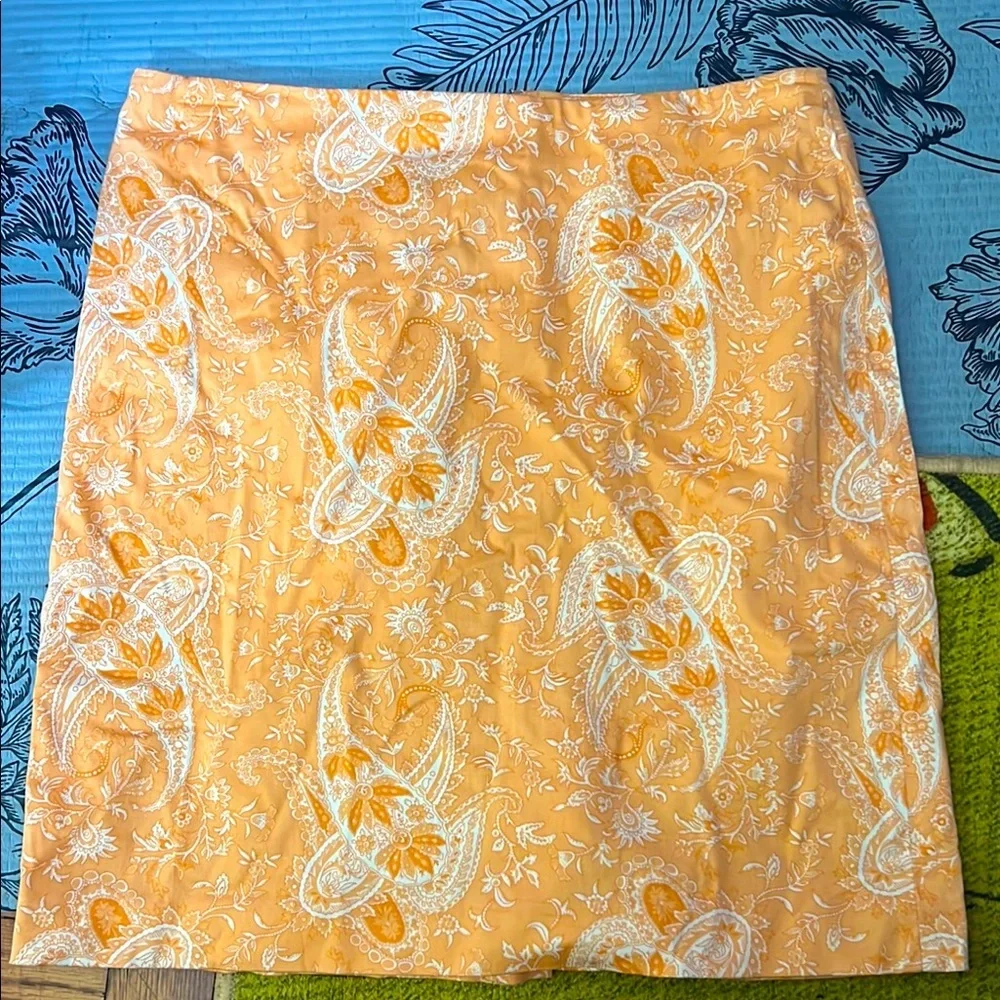 Orange Paisley Skirt - Picture 1 of 5